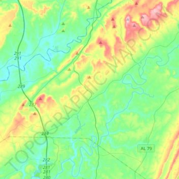 Hayden topographic map, elevation, terrain