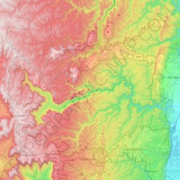 Grose River topographic map, elevation, terrain