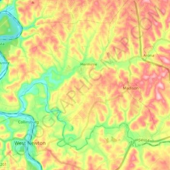 Sewickley Township topographic - Thumbnail