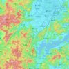 Fenghua District topographic map, elevation, terrain