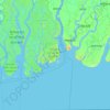 Sarankhola topographic map, elevation, terrain