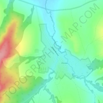 Искирь topographic map, elevation, terrain