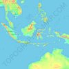 Indonesia topographic map, elevation, terrain