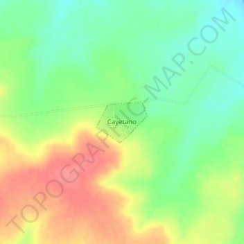 Cayetano topographic map, elevation, terrain