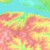Cheboksary topographic map, elevation, terrain