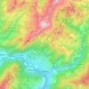 Ugine topographic map, elevation, terrain
