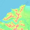 Karluk topographic map, elevation, terrain