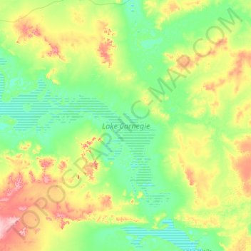 Lake Carnegie topographic map, elevation, terrain