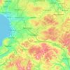 East Ayrshire topographic map, elevation, terrain