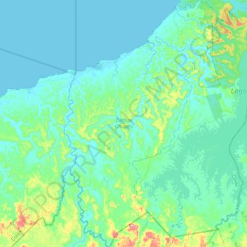 Distrito Chagres topographic map, elevation, terrain