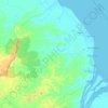 Pomeroon-Supenaam topographic map, elevation, terrain