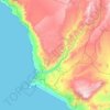 Provincia de Ilo topographic map, elevation, terrain
