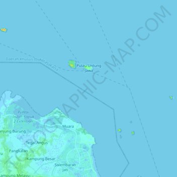 Pulau Untung Jawa topographic map, elevation, terrain