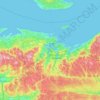 Pictou County topographic map, elevation, terrain