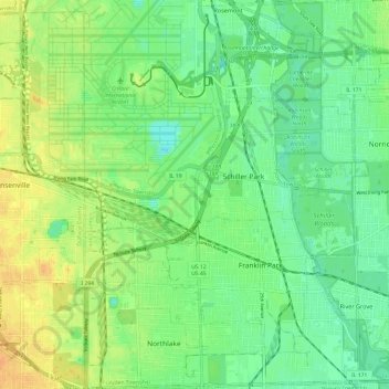 Leyden Township topographic map, elevation, terrain