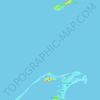 Grosse-Île topographic map, elevation, terrain