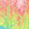 Kvinesdal topographic map, elevation, terrain