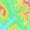 Довжанська сільська громада topographic map, elevation, terrain