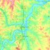 Branson topographic map, elevation, terrain