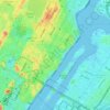Manhattan Community Board 8 topographic map, elevation, terrain