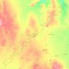 North Kordofan State topographic map, elevation, terrain
