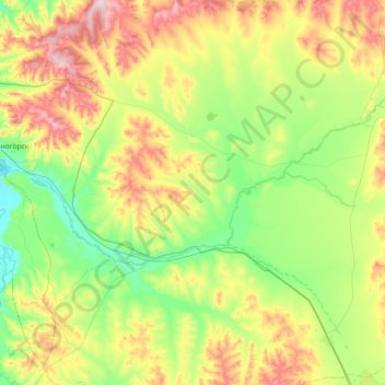 Турга topographic map, elevation, terrain