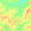 Sunyani West District topographic map, elevation, terrain