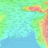 Bangladés topographic map, elevation, terrain