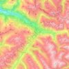 Klosters-Serneus topographic map, elevation, terrain