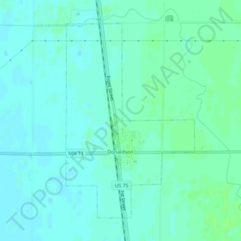 Donaldson topographic map, elevation, terrain