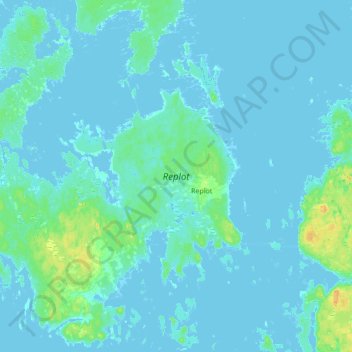Raippaluoto topographic map, elevation, terrain