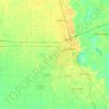 Lafayette Parish topographic map, elevation, terrain