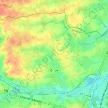 Ghoy topographic map, elevation, terrain