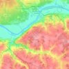 Kashira topographic map, elevation, terrain