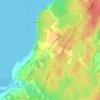 St. Bernard topographic map, elevation, terrain