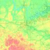 Jackson County topographic map, elevation, terrain