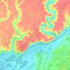 Kherson urban hromada topographic map, elevation, terrain