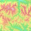 Kazbegi Municipality topographic map, elevation, terrain