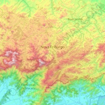 New Fribourg topographic map, elevation, terrain