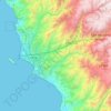 Lima topographic map, elevation, terrain