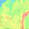 Petchora topographic map, elevation, terrain