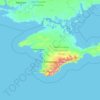Autonome Republik Krim topographic map, elevation, terrain