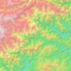 Kurung Kumey district topographic map, elevation, terrain