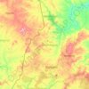 Région de Brong Ahafo topographic map, elevation, terrain