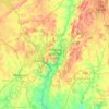 Uwharrie National Forest topographic map, elevation, terrain