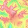 Columbia Icefield topographic map, elevation, terrain