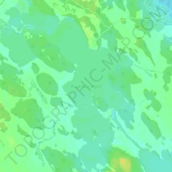 Кирасозеро topographic map, elevation, terrain