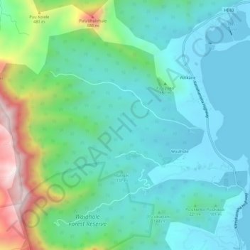 Waikane topographic map, elevation, terrain