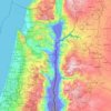River Jordan topographic map, elevation, terrain