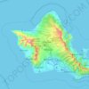Oʻahu topographic map, elevation, terrain